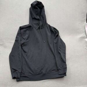 Cuts Hoodie Mens Medium Black Hyperloop Classic Pullover Sweatshirt Pockets